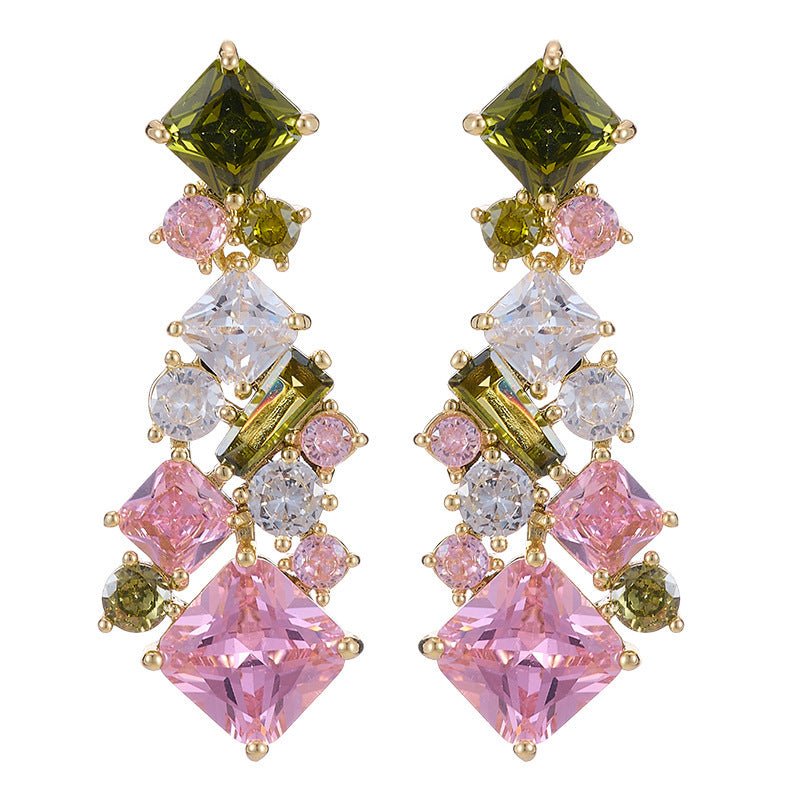 Boucles d'Oreilles Carrées Géométriques Pierres Colorées - Bleu & Violet - Soin & GrâceSoin & GrâceYellow5c56df04ab008d2b88de4d59153c2704