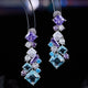 Boucles d'Oreilles Carrées Géométriques Pierres Colorées - Bleu & Violet - Soin & GrâceSoin & GrâceBlue And Purple67abdcd90c03b4cce1009969349f365b
