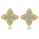 Boucles d'Oreilles Clou Étoile 4 Branches Argent S925 Plaqué Or - Moissanite D-VVS1 - Soin & GrâceSoin & GrâceGolden color8f3143704075a42e3c0181f639d27320