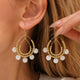 Boucles d'Oreilles Créoles Double Couche Larme - Perles & Disques Bicolores - Soin & GrâceSoin & GrâceStyle 1b17113580eb2f83282235e4c7357781