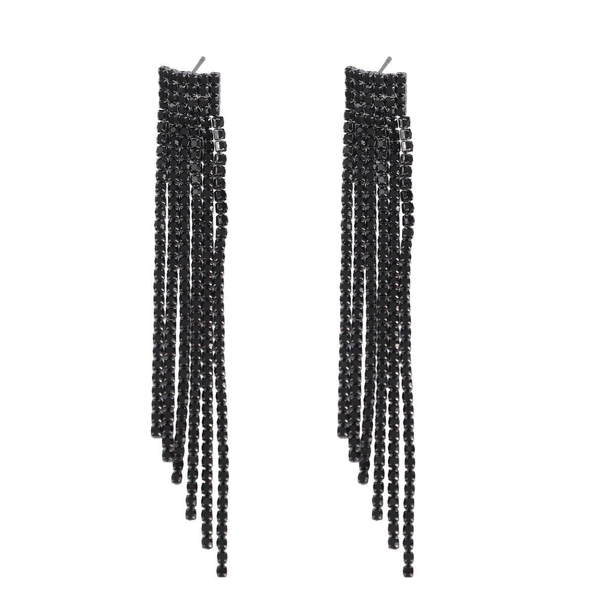 Boucles d'Oreilles Longues Pompons & Griffe Diamants - Noir - Soin & GrâceSoin & GrâceG0109 silver49e9e098767baca4272f2214689231d2