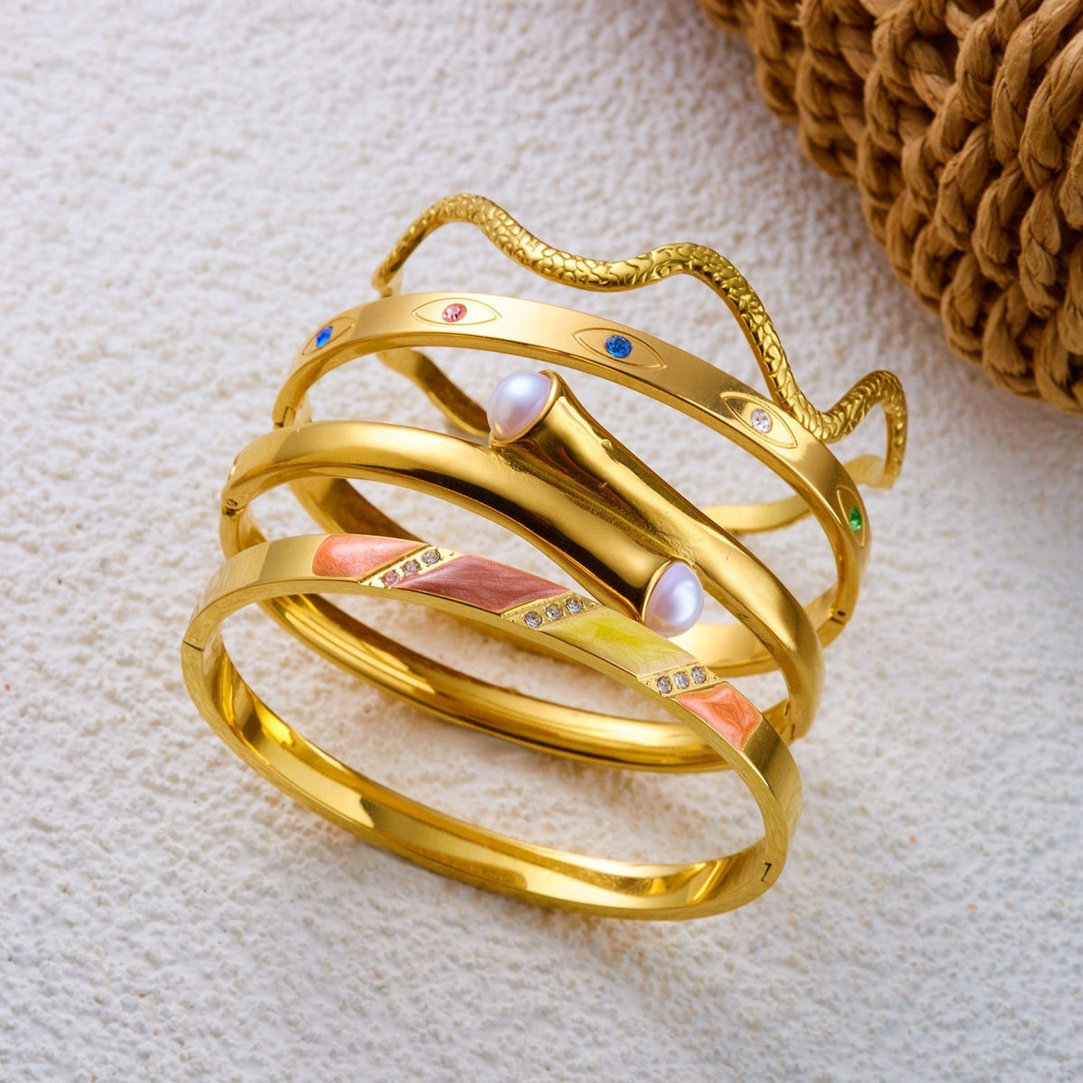 Bracelet Acier Inoxydable Torsadé Motif Serpent - Style Rétro - Soin & GrâceSoin & GrâceBR26Y0313 1a9ca812d1d00c56343017719ffd2862d