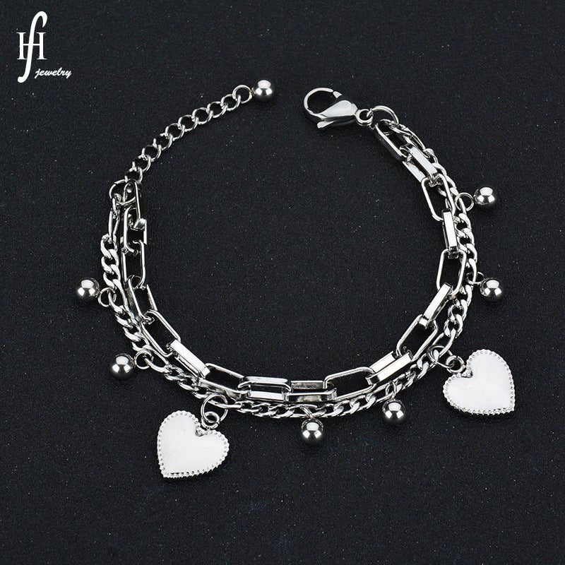 Bracelet Chaîne Charm Cœur Multicouche - Acier Inoxydable - Soin & GrâceSoin & GrâceSteel2dd95e19948601e861ac966f7bbae62e