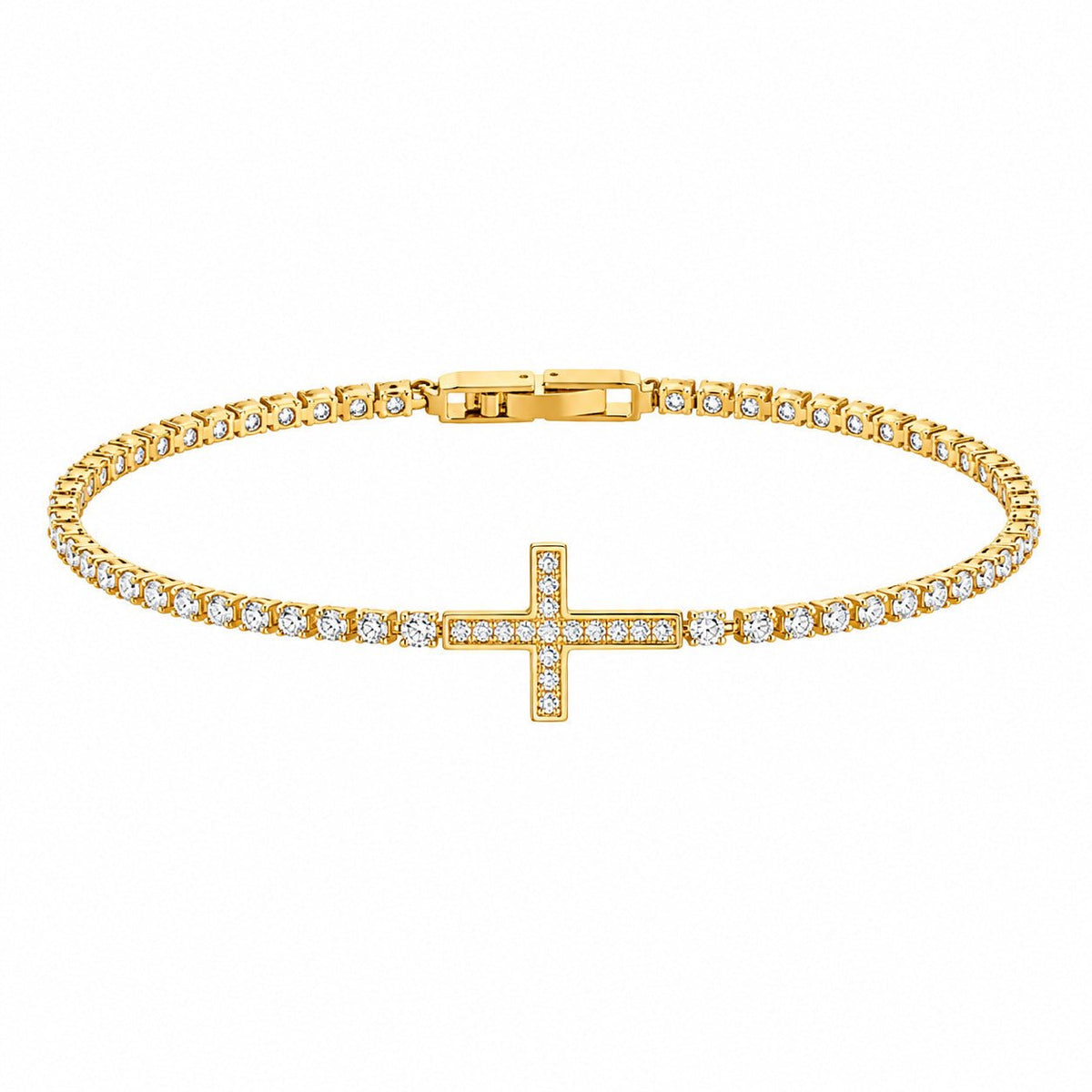 Bracelet Croix Full Diamants Style Rétro Doré - Soin & GrâceSoin & GrâceSilverabe1b20d8048329b0452712052efcb5b