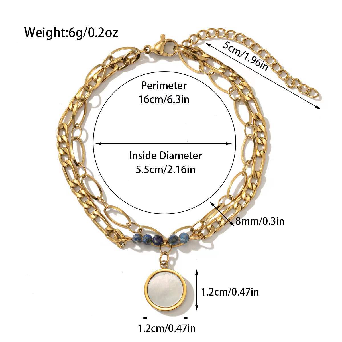 Bracelet Double Couche Pierre Naturelle Bohème & Acier Titane - Soin & GrâceSoin & GrâceStyle 115b0f24913d3a0e881b564c4fb1272b4