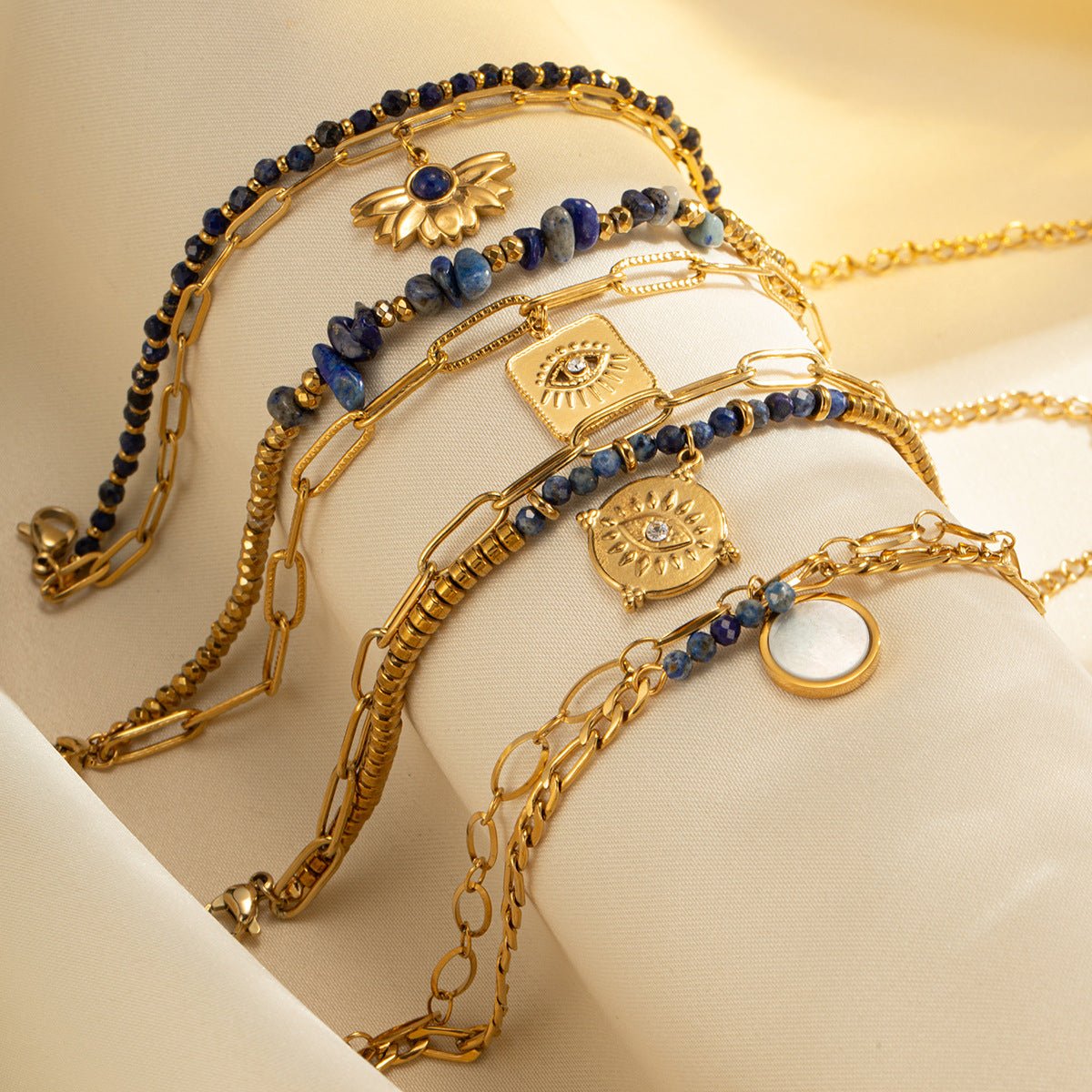 Bracelet Double Couche Pierre Naturelle Bohème & Acier Titane - Soin & GrâceSoin & GrâceStyle 153acda7ae954fdebb6f12484333f11fb