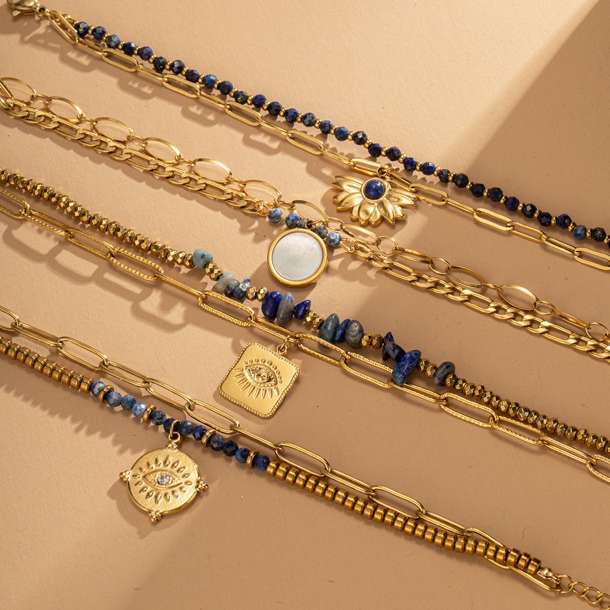 Bracelet Double Couche Pierre Naturelle Bohème & Acier Titane - Soin & GrâceSoin & GrâceStyle 3f68672bcf910b88b58c9ac24adcc1196