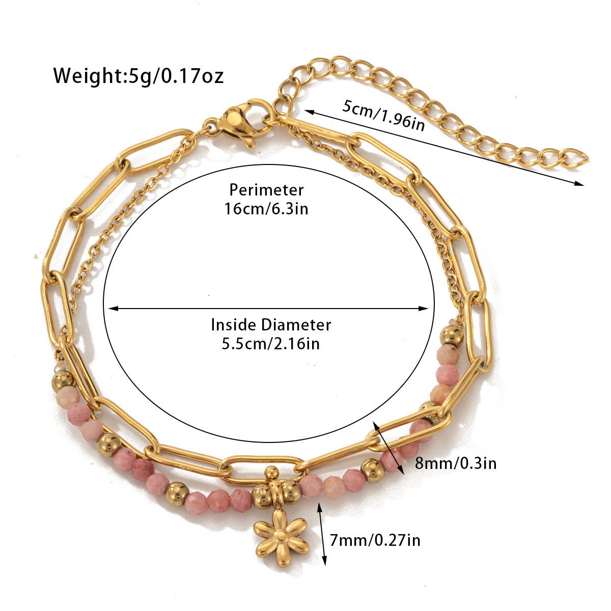 Bracelet Double Couche Pierre Naturelle Bohème & Acier Titane - Soin & GrâceSoin & GrâceStyle 6f55e3a1ac6472443878c8012e395f9cb