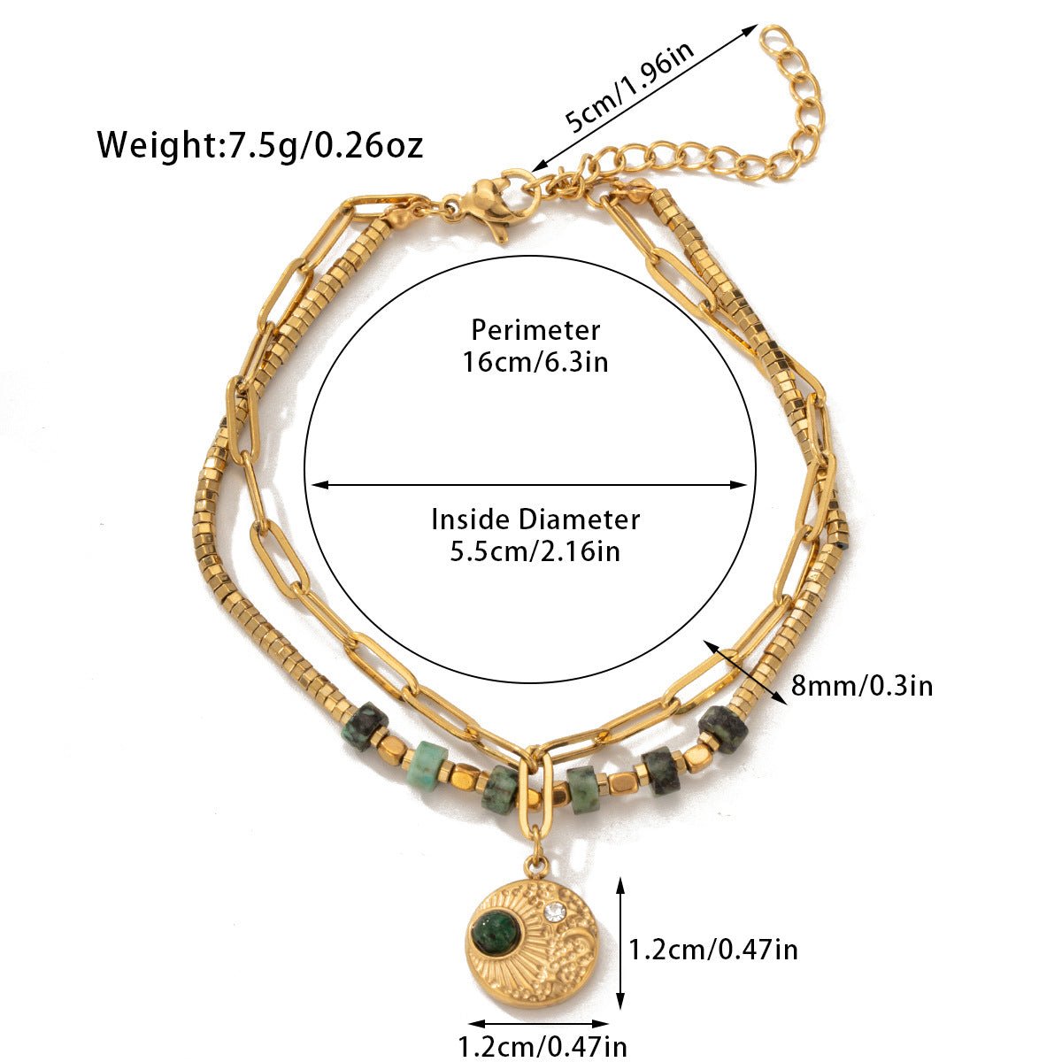 Bracelet Double Couche Pierre Naturelle Bohème & Acier Titane - Soin & GrâceSoin & GrâceStyle 8db10fecd6d1715b36261fcb3951868b3