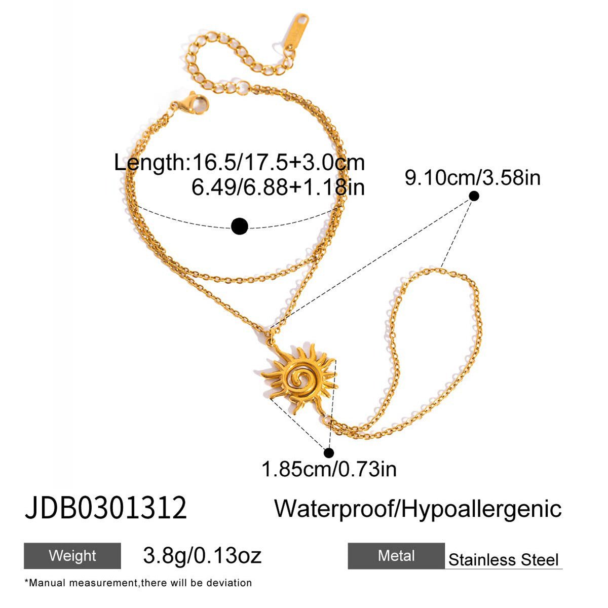 Bracelet Double Rangs Style Spirale Soleil en Acier Inoxydable - Soin & GrâceSoin & GrâceJDB0301312e083c6e5b33d2772a164a6cfefab8558