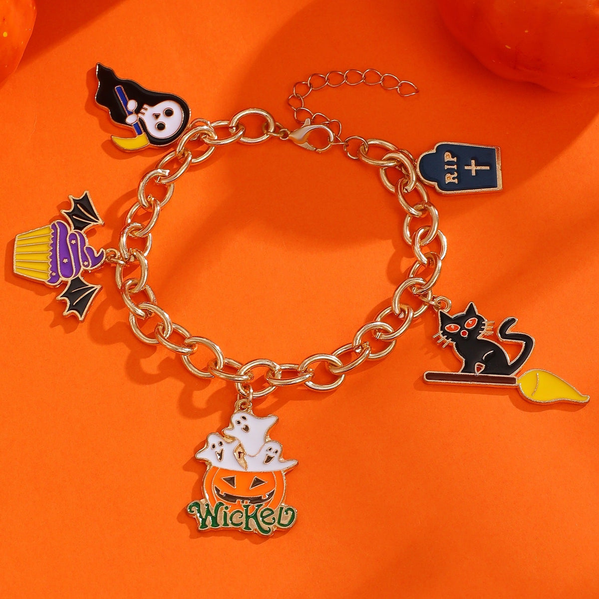 Bracelet Halloween Citrouille & Fantôme - Doré - Soin & GrâceSoin & Grâce03kc Gold 333884c3103032f5b8d08c2f9e0136a0a4d7