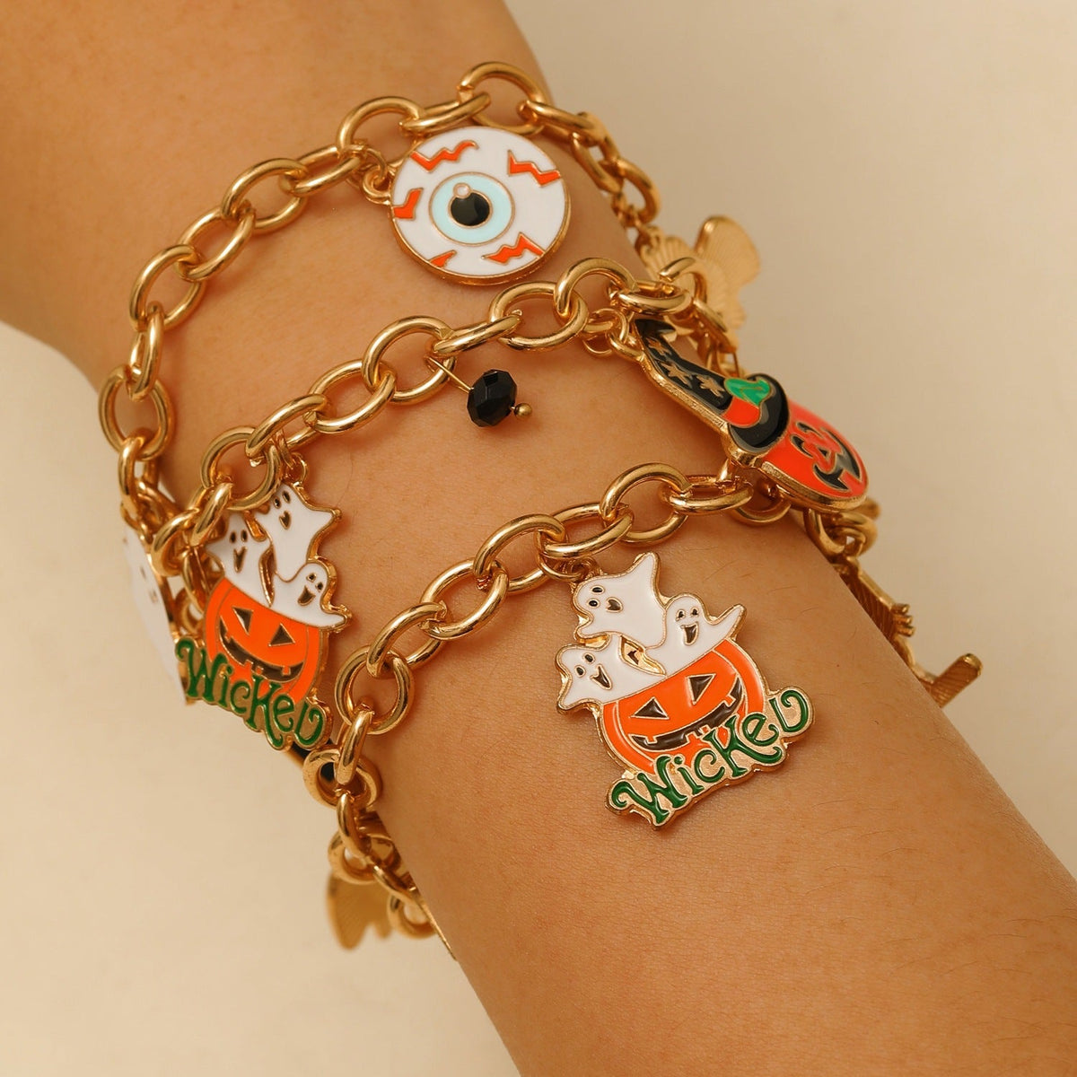 Bracelet Halloween Citrouille & Fantôme - Doré - Soin & GrâceSoin & GrâceBracelet three piece setb5f80b1c2a77956c1297adbd3f9b965b