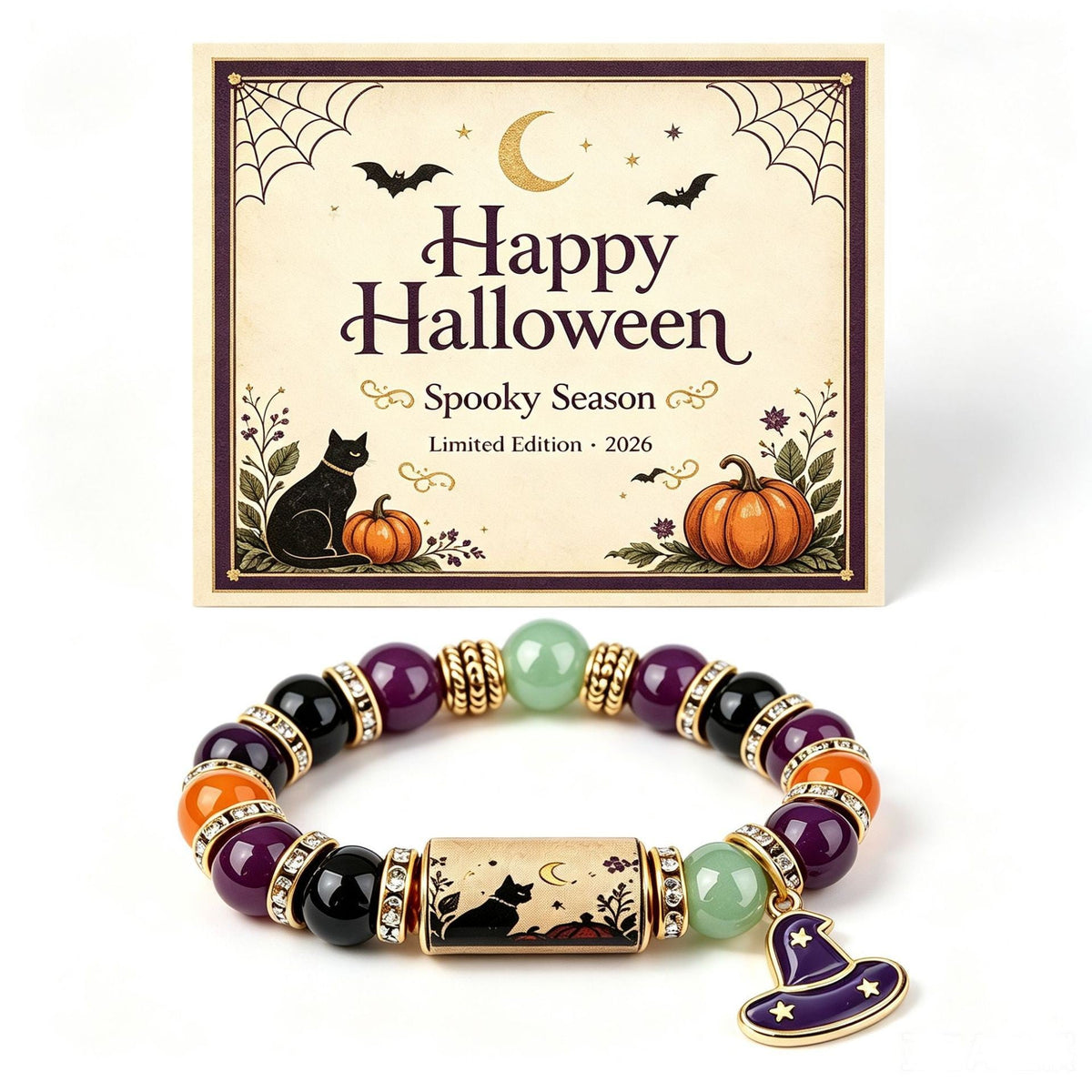 Bracelet Halloween Pendentif Fantôme - 19 Motifs au Choix - Soin & GrâceSoin & GrâceMagic Hat Pendant With Card4e14ddcf6aa2622678c73fb24b998c78