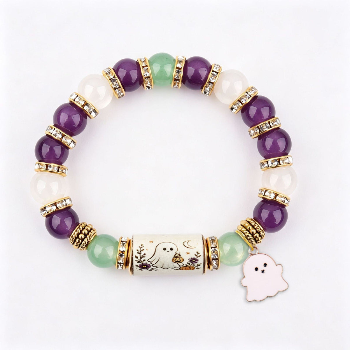 Bracelet Halloween Pendentif Fantôme - 19 Motifs au Choix - Soin & GrâceSoin & GrâceBracelet Small Ghost Pendant57a13350483e750b3d7df2552d8f3541