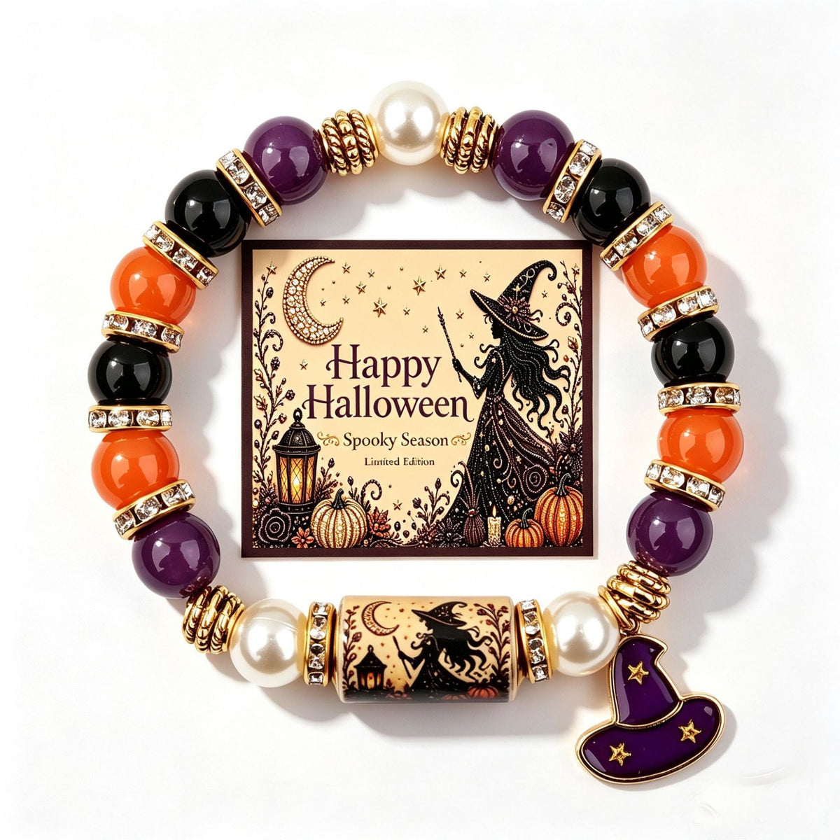 Bracelet Halloween Pendentif Fantôme - 19 Motifs au Choix - Soin & GrâceSoin & GrâceWitch Bracelet Card2b200d2a312125668c20ef6656add0e6