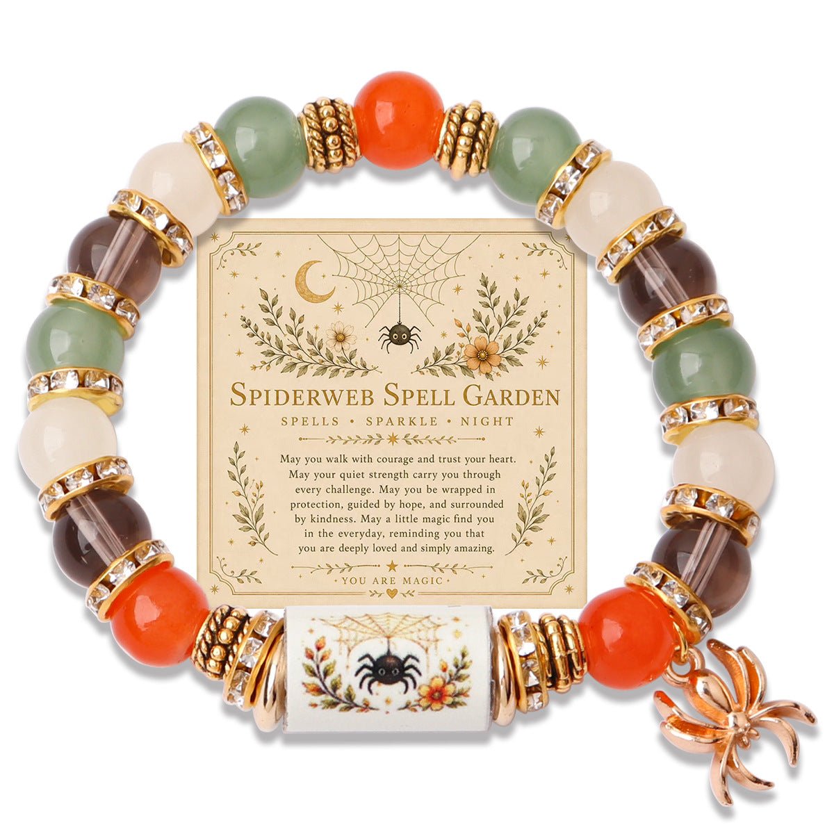 Bracelet Halloween Pendentif Fantôme - 19 Motifs au Choix - Soin & GrâceSoin & GrâceSpider Bracelet Card8854811a90facc3e287a17bf1f08c6b7