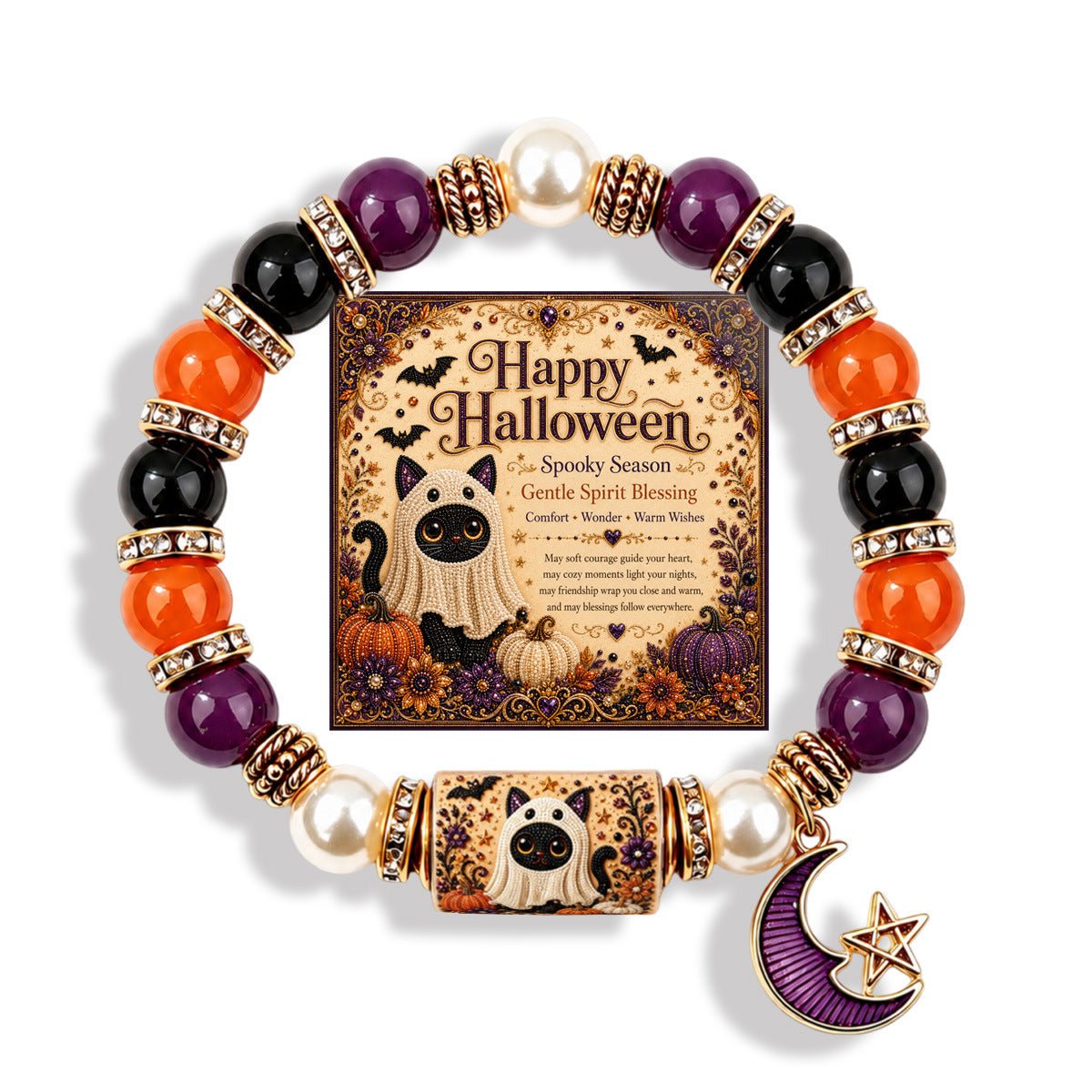 Bracelet Halloween Pendentif Fantôme - 19 Motifs au Choix - Soin & GrâceSoin & GrâceBlack Cat Ghost Moon6e1ea70860f63c4d44e8440c831a2f64