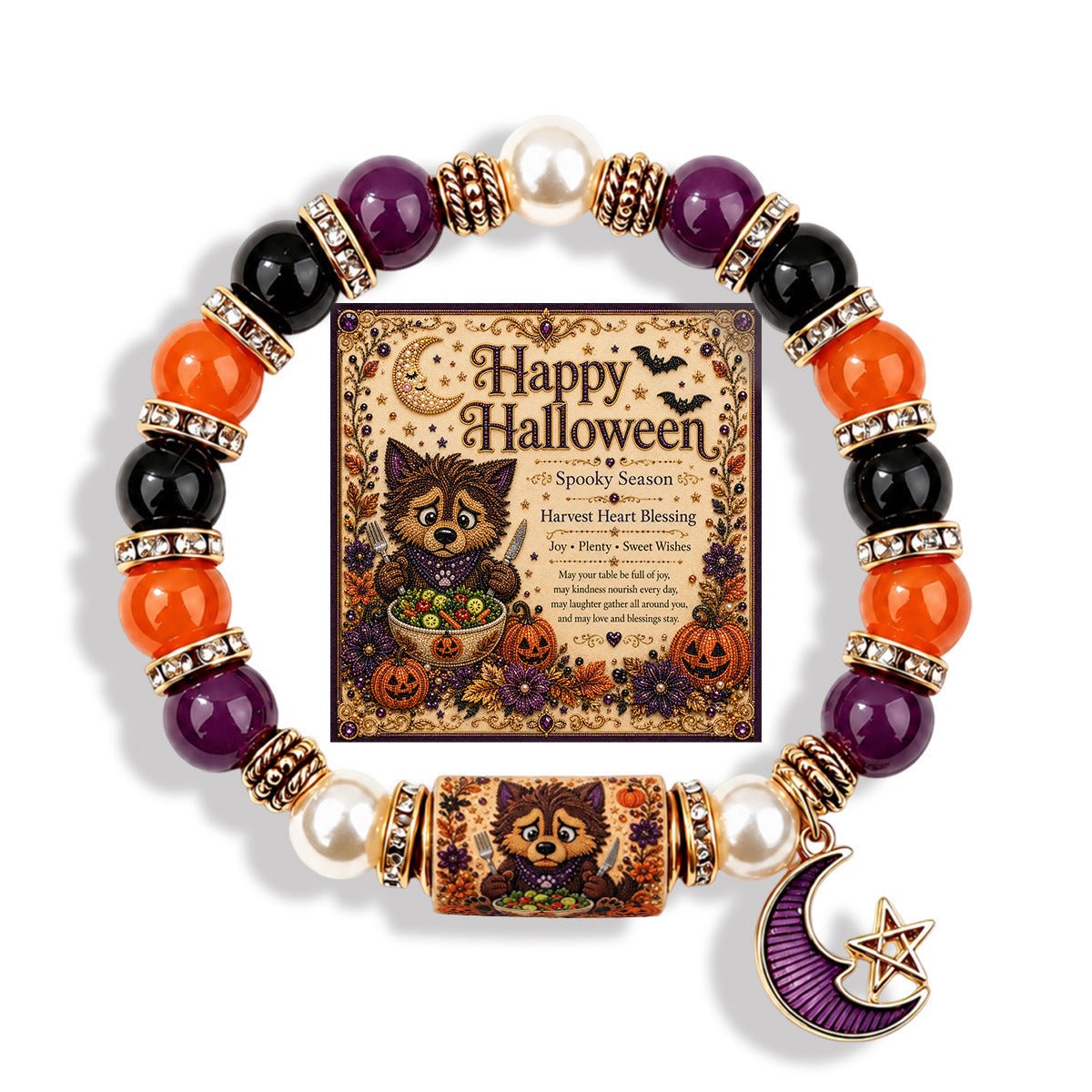 Bracelet Halloween Pendentif Fantôme - 19 Motifs au Choix - Soin & GrâceSoin & GrâceWolf Moon9579fbe68c0966d6a9ad96add6a06ce