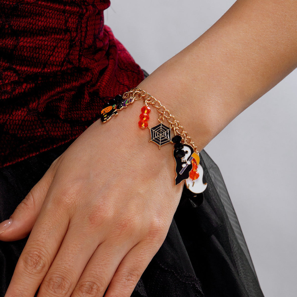 Bracelet Multi-Pendentifs Halloween - Chat Fantôme & Toile d'Araignée - Soin & GrâceSoin & GrâceGhost Cat Spiderweb6df8fb049d3d6a7f271217e2512420b8