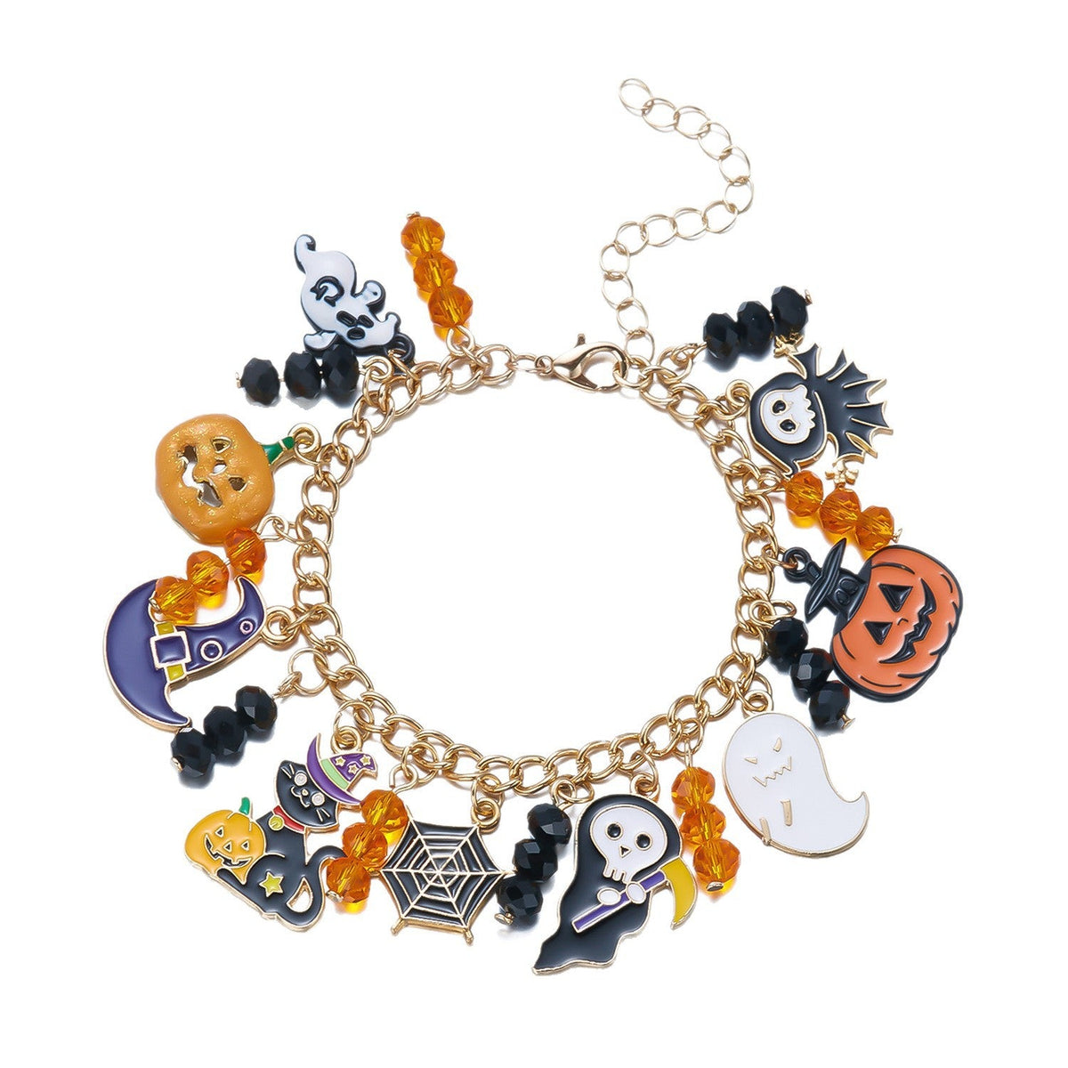 Bracelet Multi-Pendentifs Halloween - Chat Fantôme & Toile d'Araignée - Soin & GrâceSoin & GrâceGhost Cat Spiderwebae120bb404cd8e59dbcb4dc6480a15e4