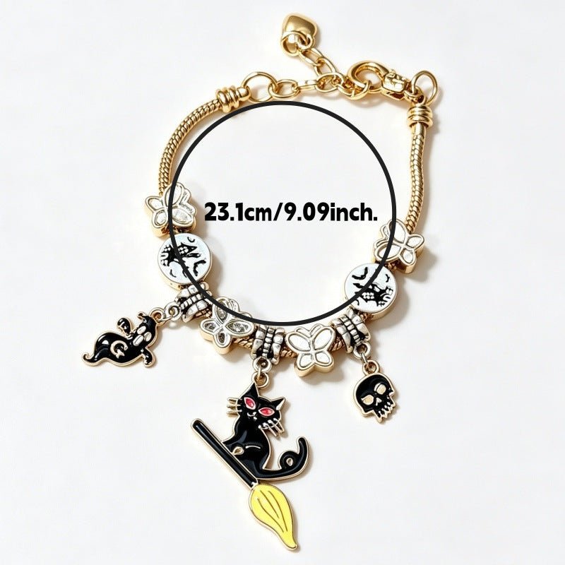 Bracelet Perlé Pendentif Chat Magique Halloween - Doré - Soin & GrâceSoin & GrâceGold75d3dea9be2333f411e1bbd6b7c66d9e