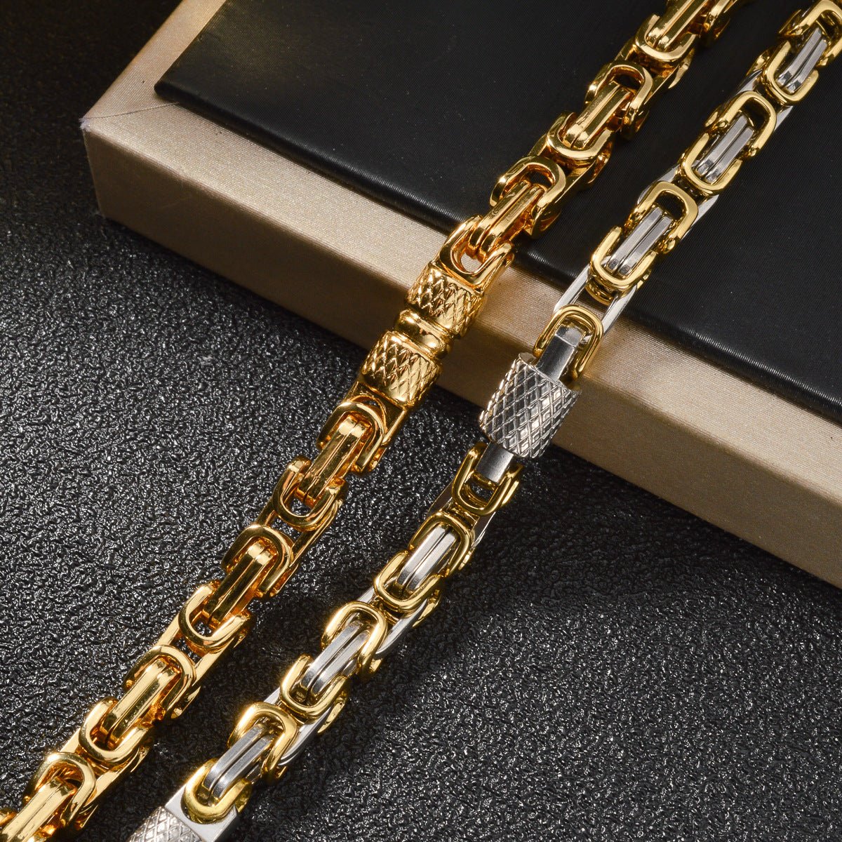 Collier Chaîne Bicolore Or & Argent - Acier Inoxydable - Soin & GrâceSoin & GrâceZESN028618K53a76fea331b7cf187e29a1946c276a5