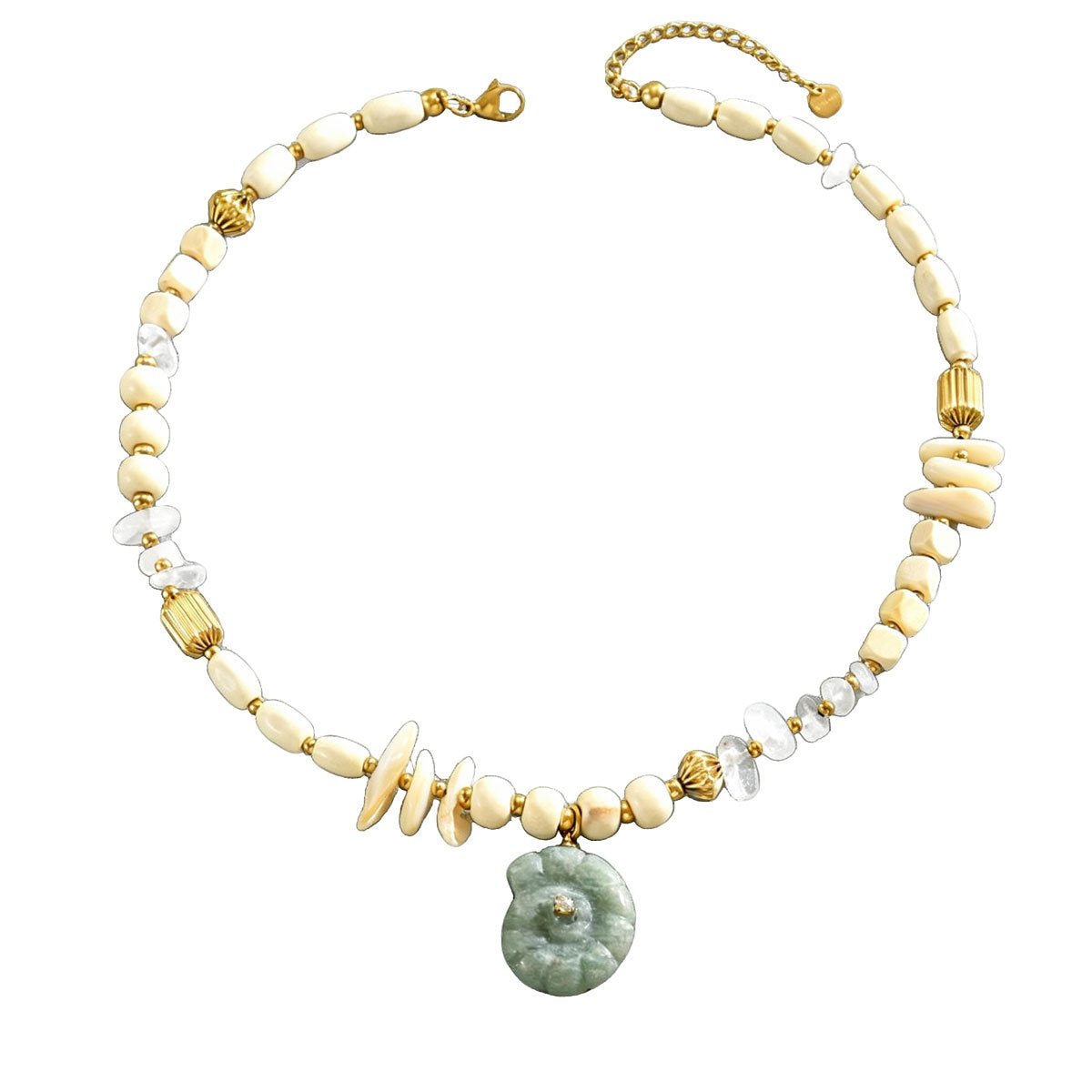 Collier Choker Style Océan Coquillage Conque Design Tressé & Pierre Synthétique - Soin & GrâceSoin & GrâceStyle 1d18e965570e4700b464c641f4762177b