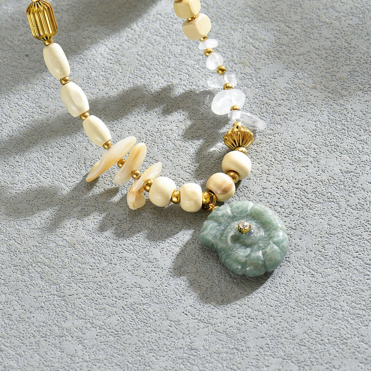 Collier Choker Style Océan Coquillage Conque Design Tressé & Pierre Synthétique - Soin & GrâceSoin & GrâceStyle 13d59afe38377b17e4ac6b92c48f434f4