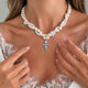 Collier Double Rang Perles Baroques & Croix Strass - Style Baroque - Soin & GrâceSoin & GrâceStyle 1302364eed1acea8259a0a1ed0cfe59a6