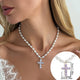 Collier Double Rang Perles Baroques & Croix Strass - Style Baroque - Soin & GrâceSoin & GrâceStyle 2da6a410aed817eac6326f944db9861cf