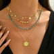 Collier Multi-Rangs Pendentif Fleur Turquoise - Femme - Soin & GrâceSoin & GrâceStyle 112488b61482bb8832f28a8f9dfde52e8