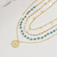 Collier Multi-Rangs Pendentif Fleur Turquoise - Femme - Soin & GrâceSoin & GrâceStyle 1762223b05e14f539dd61c449e59ae158