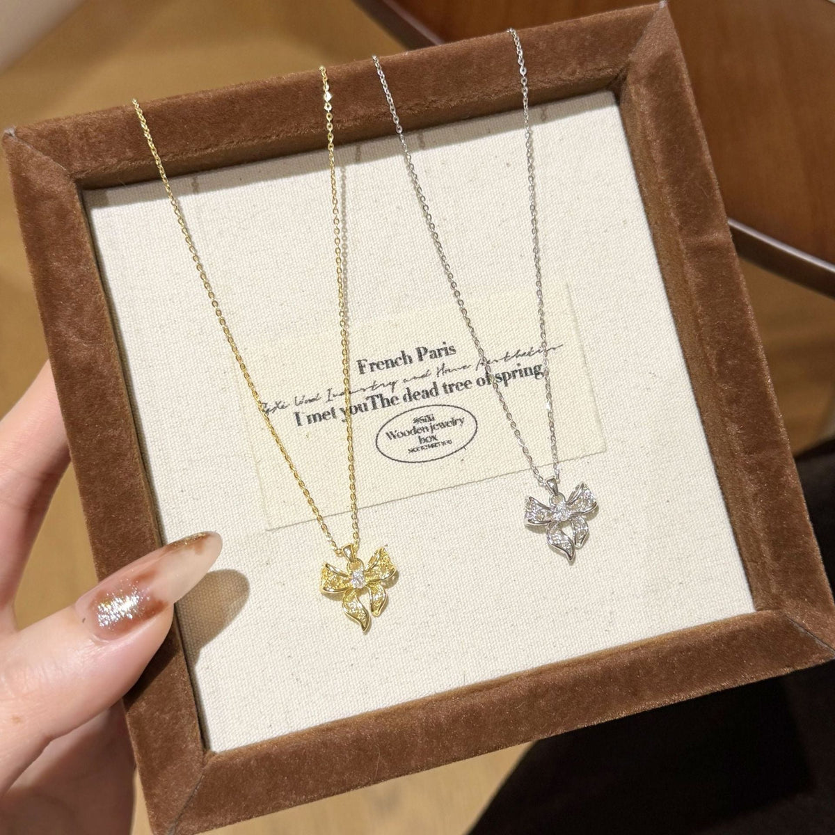 Collier Nœud Papillon Argent 925 & Zircon - Style Coréen - Soin & GrâceSoin & GrâcePlatinum blonde925 silver2b4f41bc85597618c836973dc53146ef