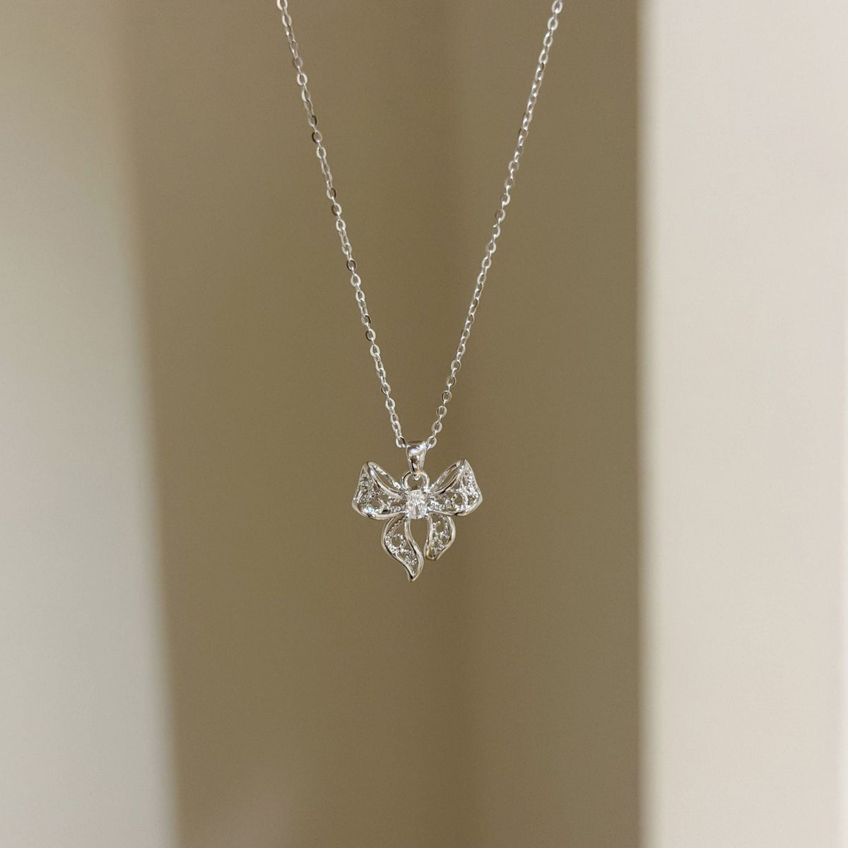 Collier Nœud Papillon Argent 925 & Zircon - Style Coréen - Soin & GrâceSoin & GrâcePlatinum blonde925 silverace504521bd6793c75a55e8709bac6d