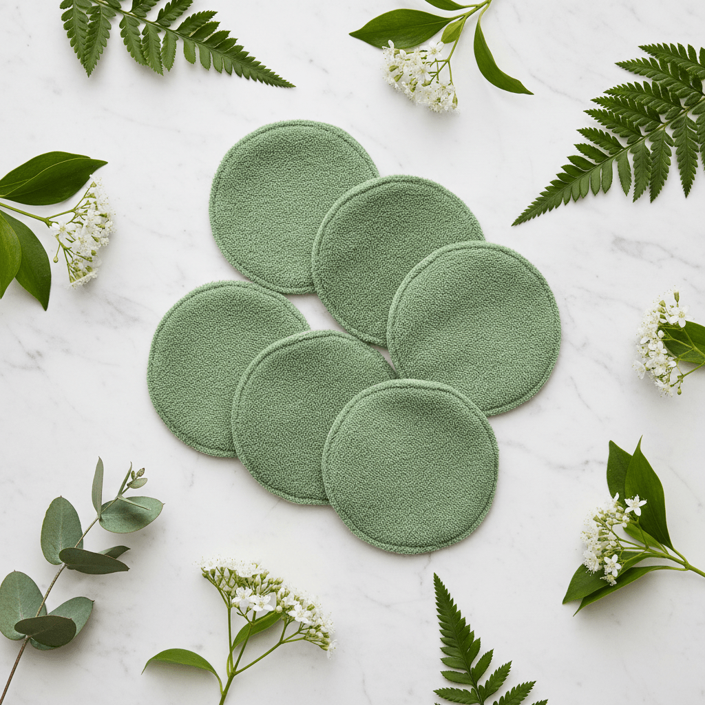 Disques Démaquillants Réutilisables x3 — Douceur - Soin & GrâceSoin & GrâceDisques verts - flat lay