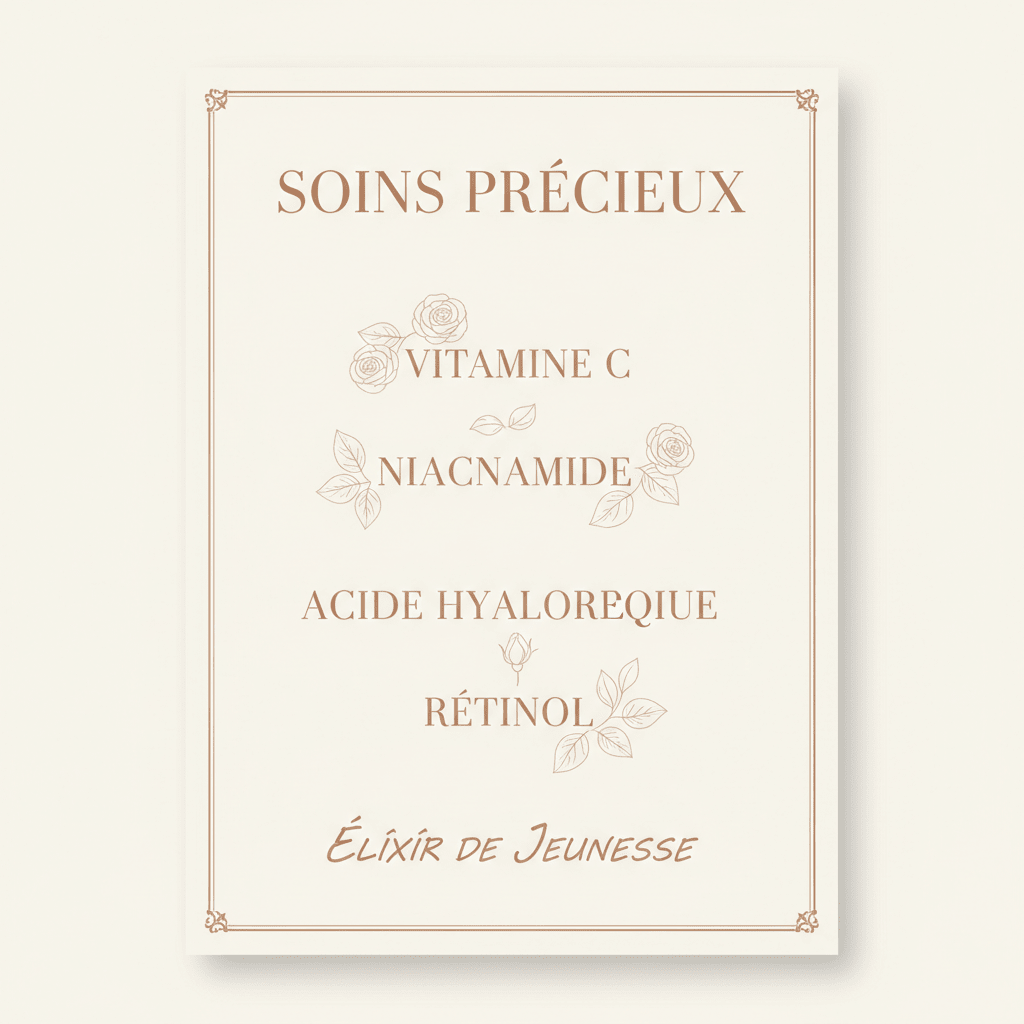 Ma Routine Beauté : Le Guide Complet pour Tous les Types de Peau - Soin & GrâceSoin & GrâceMockup 4 — Ingrédients stars