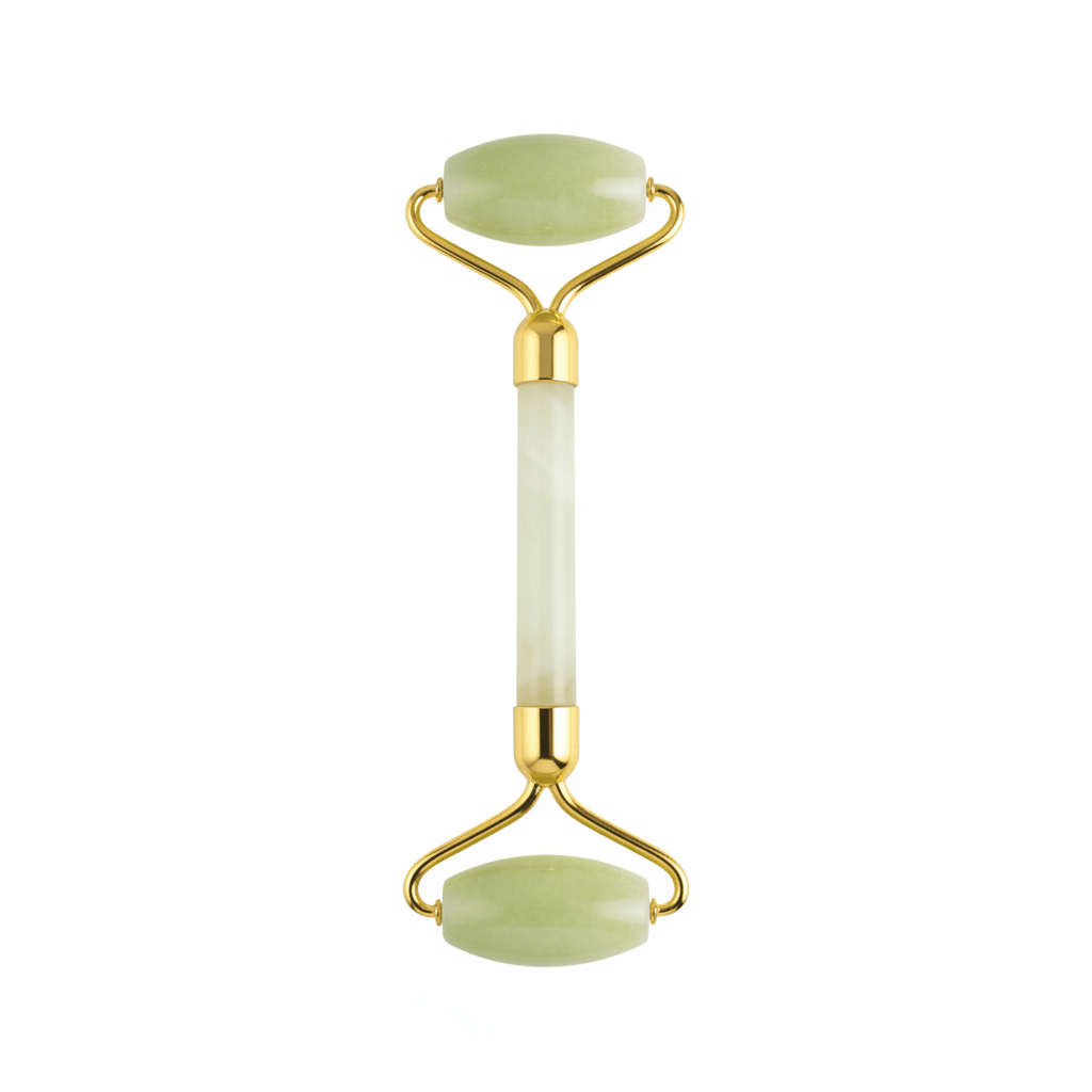 Rouleau Masseur Double Tête - Soin Visage Pierre Verte - Soin & GrâceSoin & GrâceGreenRouleau - fond blanc