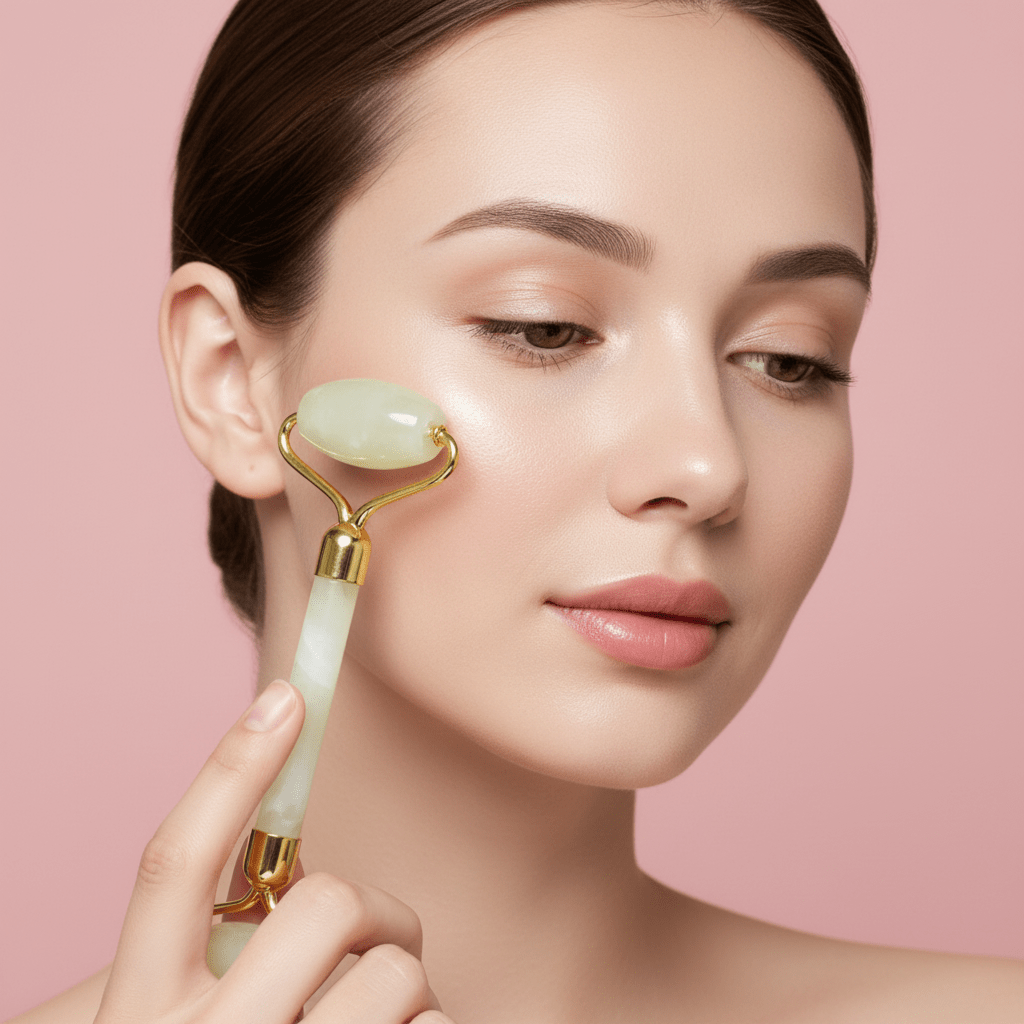 Rouleau Masseur Double Tête - Soin Visage Pierre Verte - Soin & GrâceSoin & GrâceGreenRouleau - lifestyle