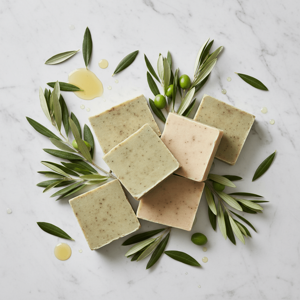 Savon Alep Pur Huile d'Olive Artisanal 120g - Soin & GrâceSoin & GrâceSavon Alep - flat lay