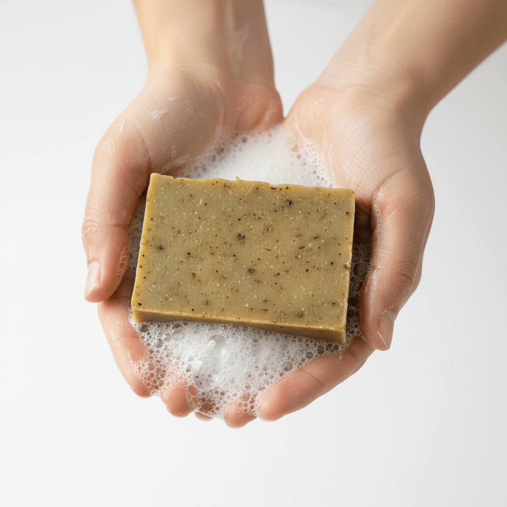 Savon Alep Pur Huile d'Olive Artisanal 120g - Soin & GrâceSoin & GrâceSavon Alep - mains