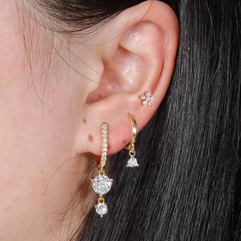 Set 4 Boucles d'Oreilles en Cuivre Serties de Diamants - Doré - Soin & GrâceSoin & GrâceGolden B 3PCS6e1a02a540c57ec33734096a9ce179fb