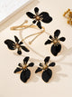 Set Boucles d'Oreilles Fleurs & Perles Naturelles - Noir - Soin & GrâceSoin & GrâceBlack2dbbd26f81719a6e3a8425ba42d28829